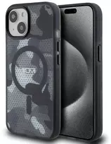 Tumi TUHMP15STCAMK Apple iPhone 15 / 14 / 13 6.1″ juodos spalvos kietas dėklas with Frosted Camo Print and MagSafe