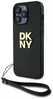 Apple iPhone 14 Pro Max DKNY Hardcase Wrist Strap Stock Logo (DKHCP14XPBSWSK) dėklas telefonui juodos spalvos