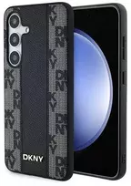 Samsung Galaxy S24 Plus DKNY Hardcase Leather Checkered Mono Pattern MagSafe (DKHMS24MPCPVSLK) dėklas telefonui juodos spalvos