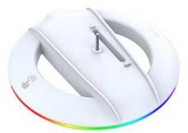 - „iPega P5S025S“ vertikalus stovas su RGB šviesa, skirtas „PS5 Slim Baltas“