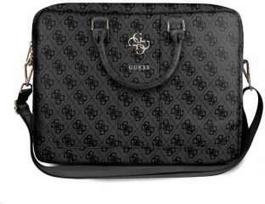 Guess - Guess PU 4G metalinis kompiuterio krepšys su logotipu 15/16" pilkas