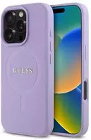 Guess GUHMP16LPSAHMCU Apple iPhone 16 Pro 6.3″ violetinės spalvos kietas dėklas Saffiano MagSafe
