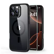 ESR Classic Hybrid Halolock MagSafe + Tempered Glass Apple iPhone 16 Pro – dėklas telefonui skaidrus with dėklas telefonui juodos spalvos Frame
