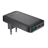 Acefast A100 65W GaN 2 USB-C+ USB-A įkroviklis Ultra Slim – juodos spalvos