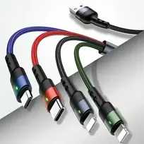 USAMS pintas kabelis U26 4in1 1.2m 2AFast Charge (2xLightning/microUSB/USB-C) SJ317USB01 (US-SJ317)