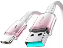 Joyroom S-A42 3A USB-A į USB-C laidas 1.2m baltos spalvos