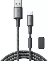 USB kabelis Joyroom SA-50 USB-A to USB-C 3A 1.2m tamsiai pilkas