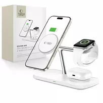 Tech-Protect QI15W-A45 3in1 belaidis įkroviklis su MagSafe for Apple Devices – baltos spalvos