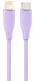 Kabelis Gembird Premium silicon 8-pin kištukas - USB Type-C kištukas 1.5m violetinis