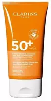 Clarins Youth-Protecting Sunscreen SPF 50+ apsauginis kremas nuo saulės veidui, 150 ml