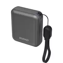Powerbank Dudao K22+ 10000mAh 22.5W USB-C with pendant/cable – pilkos spalvos