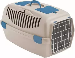 Stefanplast Transport cage Gulliver 3 with metal door 61x40x38cm in baltas travertine color