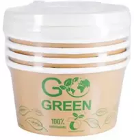Leifheit Gogreen kompostuojami maisto indeliai su dangteliais Go Žalias 350ml 5vnt/0,088kg