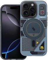 Dėklas FORCELL F-PROTECT lygiai su Dual Layer 4D technologija, Military Drop-Test suderinamas su MagSafe skirtas Samsung Galaxy S25 cyber pilkas
