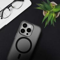 Dėklas FORCELL F-PROTECT lygiai su Dual Layer 4D technologija, Military Drop-Test suderinamas su MagSafe skirtas Samsung Galaxy S25 PLUS cyber pilkas