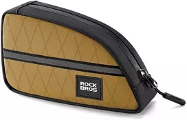 Rockbros trikampis dviračio rėmo krepšys 0.8l – rudos spalvos