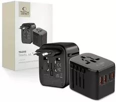 Tech-Protect TA200 EU / UK / US / AU adapter - juodas