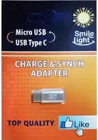 Smile Light USB adapteris Smile SLA-MTC-MB USB-C - MicroUSB Baltas (SLA-MTC-MB MicroUSB)