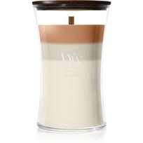 Woodwick Trilogy Café Macchiato kvapioji žvakė medinė dagtis 610 g