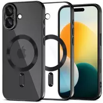 Dėklas „Tech-Protect Magflex Magsafe iPhone 17“ blizgus juodas
