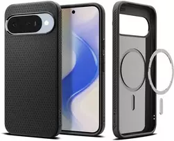 Spigen Liquid Air Mag MagSafe dėklas skirtas Google Pixel 10 / 10 Pro – matinis juodos spalvos