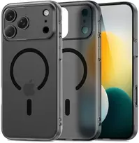 „Tech-Protect MagSlim MagSafe“ dėklas, skirtas „iPhone 17 Pro Max“ – matinis juodas