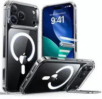 ESR klasikinis hibridinis „MagSafe“ dėklas su atramėle, skirtas „iPhone 17 Pro Max“ – skaidrus
