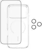 Panzer Glass „CARE by PanzerGlass Flagship Explorer 3 viename“ dėklas + stiklas + objektyvo apsaugos rinkinys, skirtas „iPhone 17 Pro“