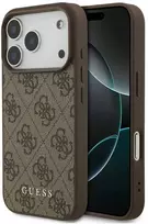 Guess 4G Classic Dėklas Apple iPhone 17 Pro rudos spalvos