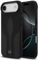Dėklas Mercedes Leather The Move MagSafe for Apple iPhone Air juodos spalvos
