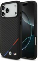 Dėklas BMW M Carbon Tricolor Line MagSafe Apple iPhone 17 Pro Max juodos spalvos
