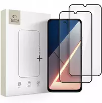 Tech-Protect Glass Fit+ 2-pack apsauginis stiklas skirta Xiaomi Poco M7 – juodas