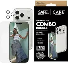 Panzer Glass „CARE by PanzerGlass“ madingas „Combo 3in1“ dėklas + stiklas + objektyvas, skirtas „iPhone 17 Pro“