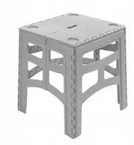 Keeeper sulankstomas lauko stalas M, kurio keliamoji galia iki 80 kg, Timo 46,5x44,5x55cm pilka