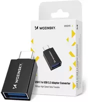 Wozinsky W10GY1S USB-C – USB-A 3.2 10Gb/s adapteris – juodos spalvos
