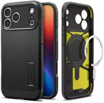 Spigen Tough Armor 'T' MagSafe dėklas skirtas Apple iPhone 17 Pro – juodos spalvos