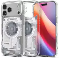 Spigen Ultra Hybrid MagSafe dėklas skirtas Apple iPhone 17 Pro Zero One – baltos spalvos
