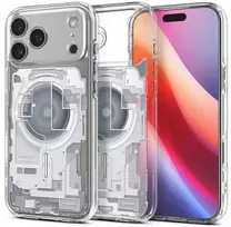 Dėklas „Spigen Ultra Hybrid MagSafe“, „Zero One“ baltos – „iPhone 17 Pro Max“