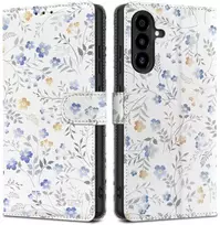 Tech-Protect Wallet dėklas skirtas Samsung Galaxy A26 5G / A17 4G / 5G – Daisies with Leaves