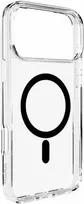 Puro Lite Mag TPU+PC dėklas suderinamas su MagSafe skirtas Apple iPhone 17 Pro – skaidrus su juodos spalvos žiedu