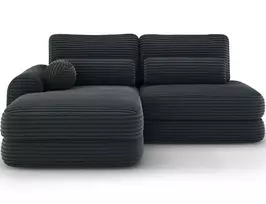 Ripeli Corner Sofa Bed with Storage, Dark Green Velvet, Left-Hand Facing, Modern, Dark Green