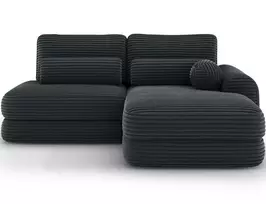Ripeli Corner Sofa Bed with Storage, Dark Green Velvet, Right-Hand Facing, Modern, Dark Green