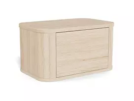 Atmore bedside table, Top melamine oak w. pigm, 46x30x25 cm