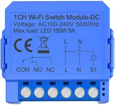 „Avatto WSM16-DC32V-1“ WiFi jungiklis 1 kanalo sausas kontaktas