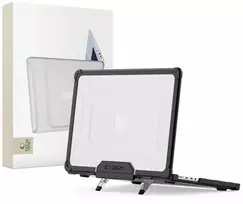 „Tech-Protect SmartShell Pro“ dėklas, skirtas „Macbook Pro 14 M1 / M2 / M3 / M4 / M5“ 2021–2025 m. – juodas ir skaidrus