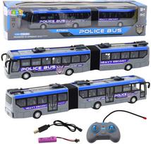 Policijos autobusas su nuotolinio valdymo pultu ir šviesos efektais, 1:32, pilkas