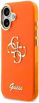 Guess IML 4G Script Metal Logo dėklas skirtas iPhone 17 Oranžinis
