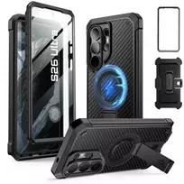 Dėklas „SupCase Unicorn Beetle Pro MAG MagSafe 2“ komplektas, skirtas „Samsung Galaxy S26 Ultra“ su aramidiniu apvalkalu.