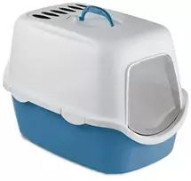 Stefanplast Uždaras kačių tualetas Cathy Filter 56x40x40 cm baltas/mėlynas