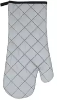 Comfort Asi Collection Heat-resistant grill glove 18x38cm sidabrinis/juodas stitching